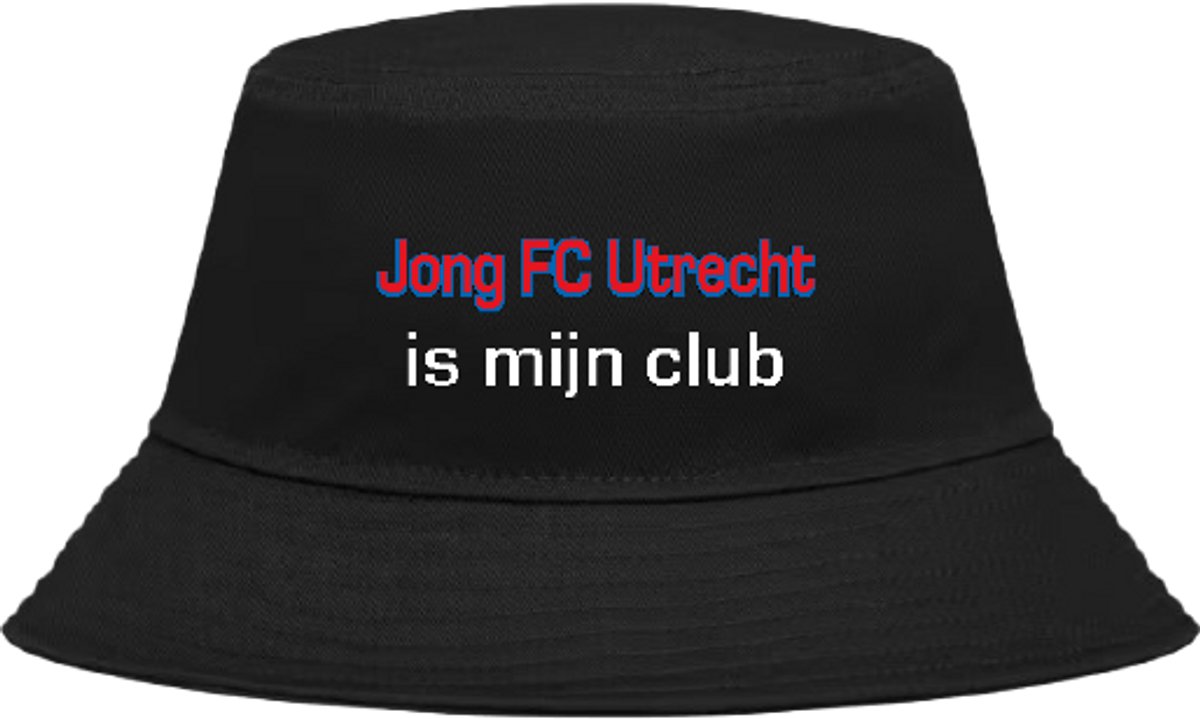 Buckethoed met tekst: Jong FC Urecht is mijn club.