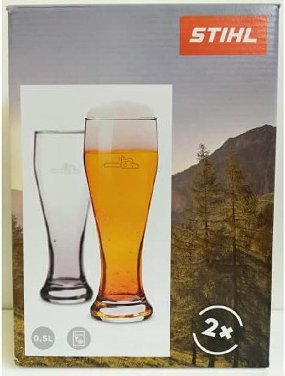 Bierglazen Set - Glazen 0.5L - Drinken Genieten - Twee Stuks - 500 ml - Transparant