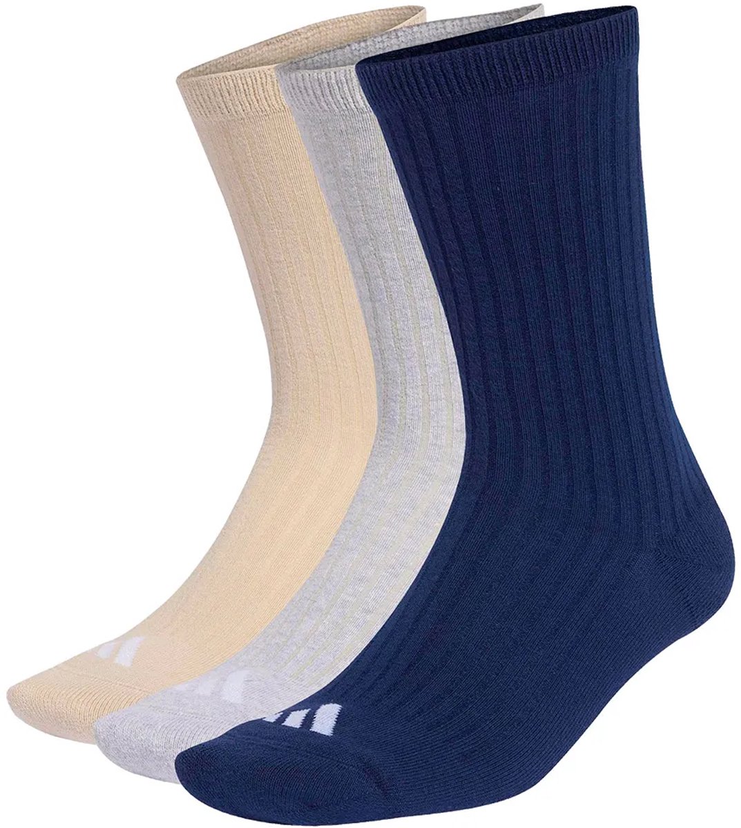 Adidas Cushioned Essentials Crewsokken 3 Eenheden Veelkleurig Grijs