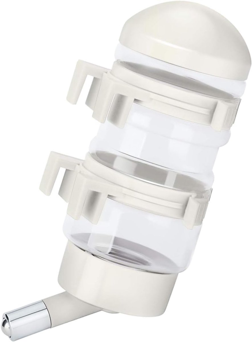 Waterdispenser Hond - Drinkbak - Kooi Gebruik - Druppelvrij Systeem - 400 ml - Beige