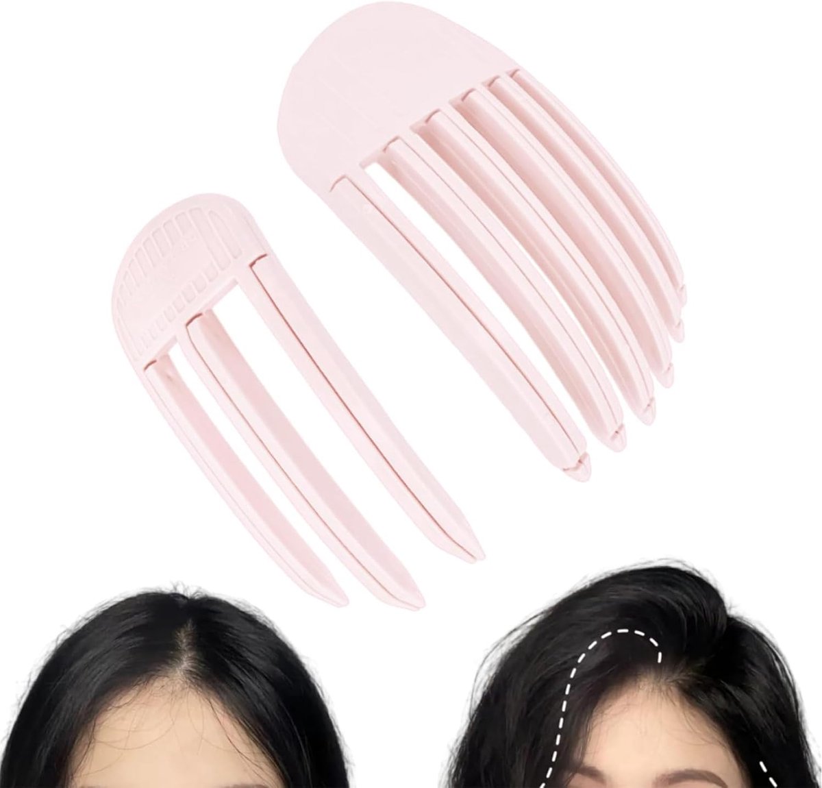 Volume Pincet - Haarlijn Clips - Volume Creëren - Dubbele Set - 15 x 12 cm - Roze