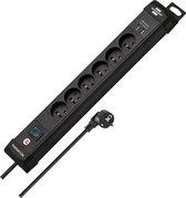Brennenstuhl Premium- Prise de Line avec USB 6 voies noir 3m