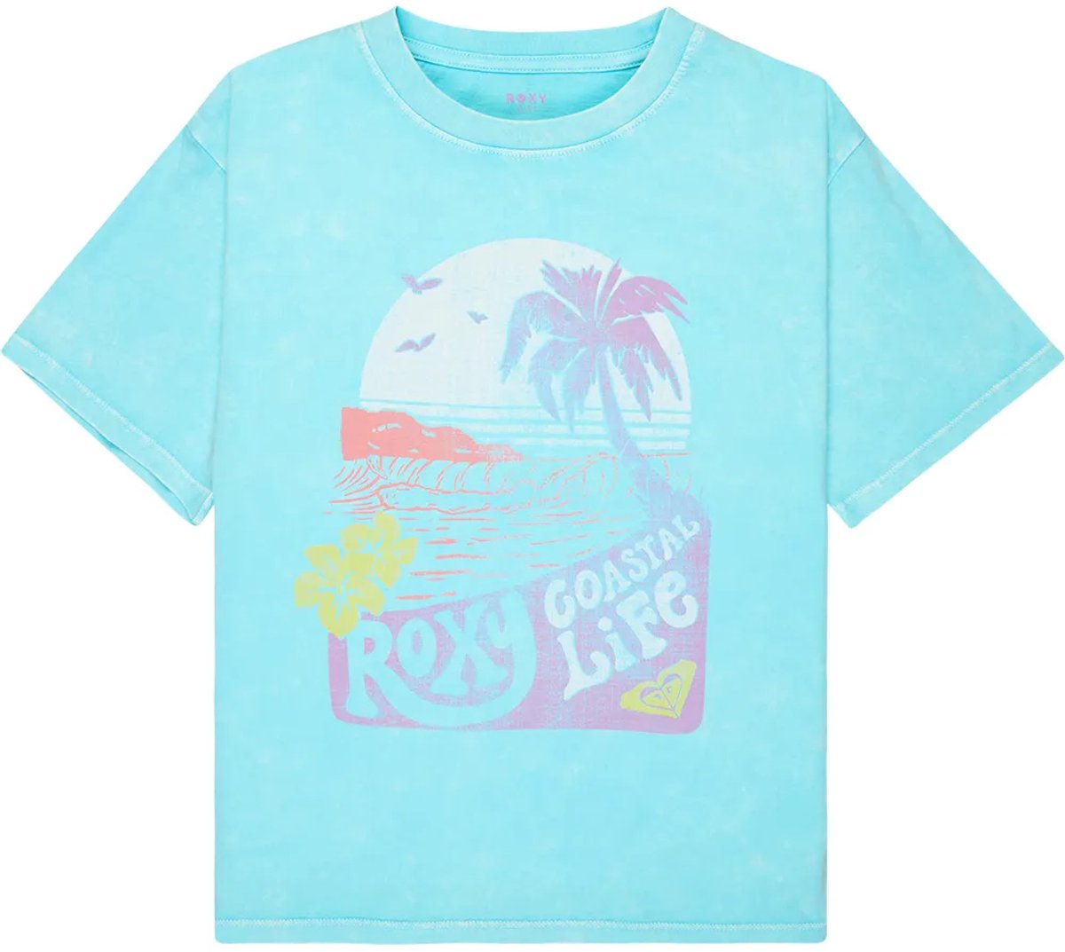 Roxy Washed T-shirt Met Korte Mouwen 16 Years Meisje Aqua Splash