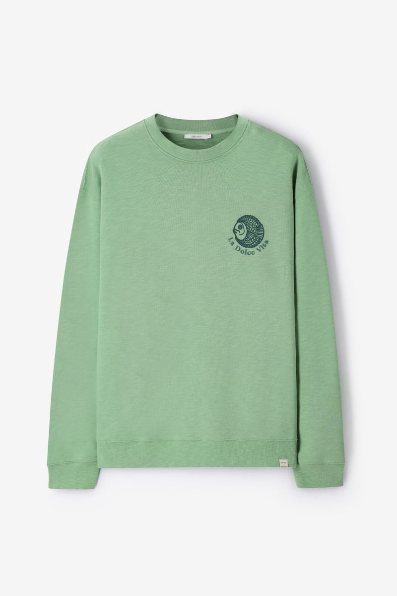 Sissy-Boy - Groene sweater met artwork