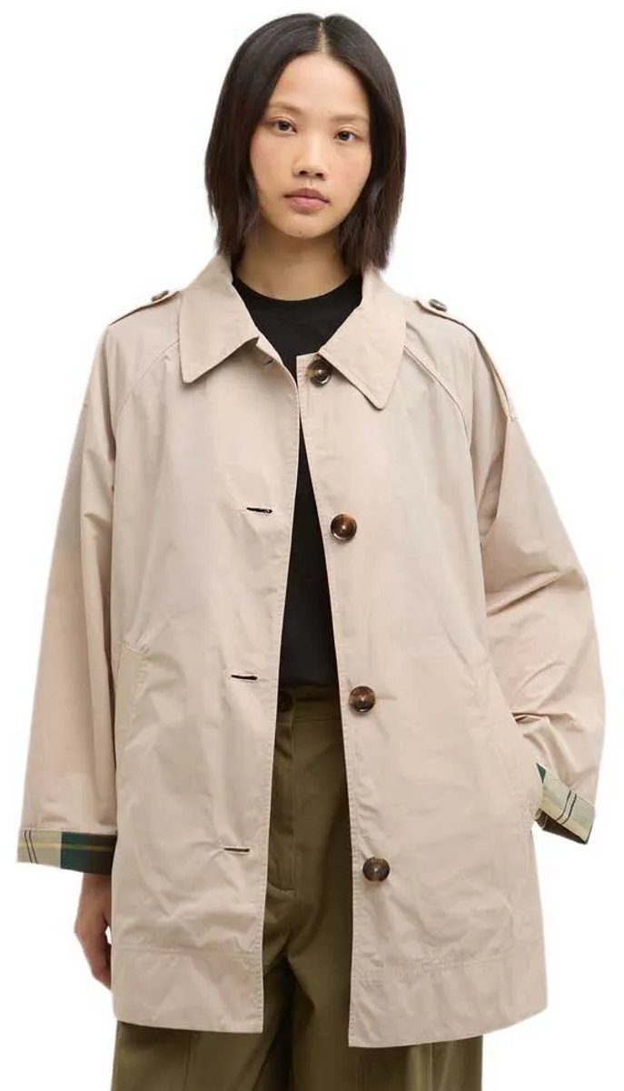 Barbour Maggie Showerproof Jas Beige L Vrouw