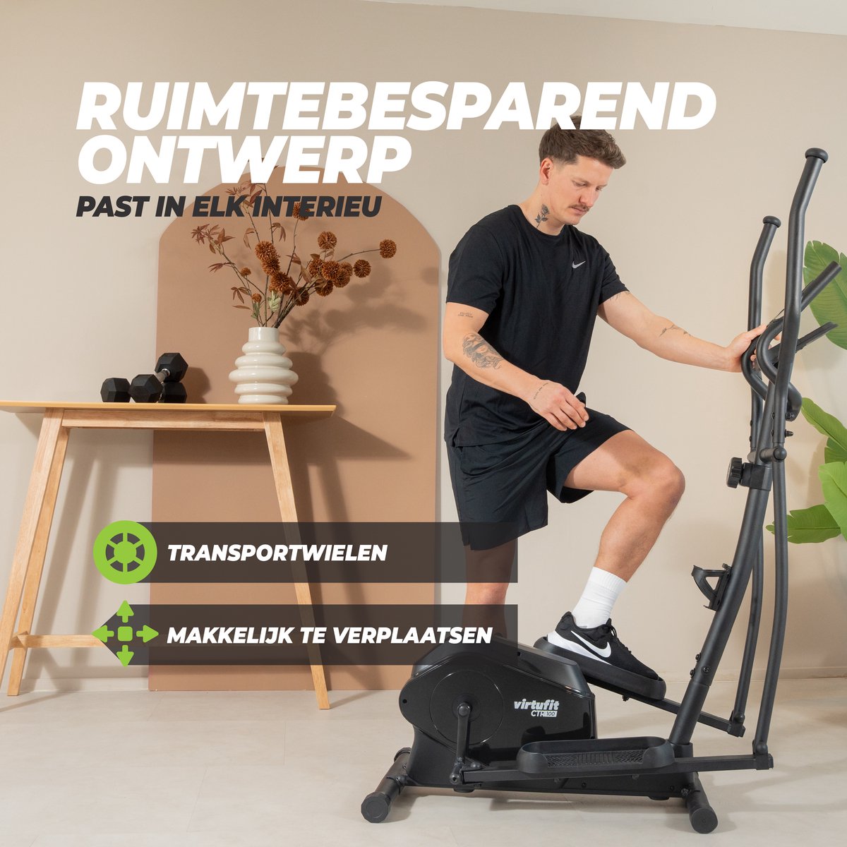 VirtuFit Crosstrainer CTR 1.0 Grijs met Tablethouder - afbeelding 2
