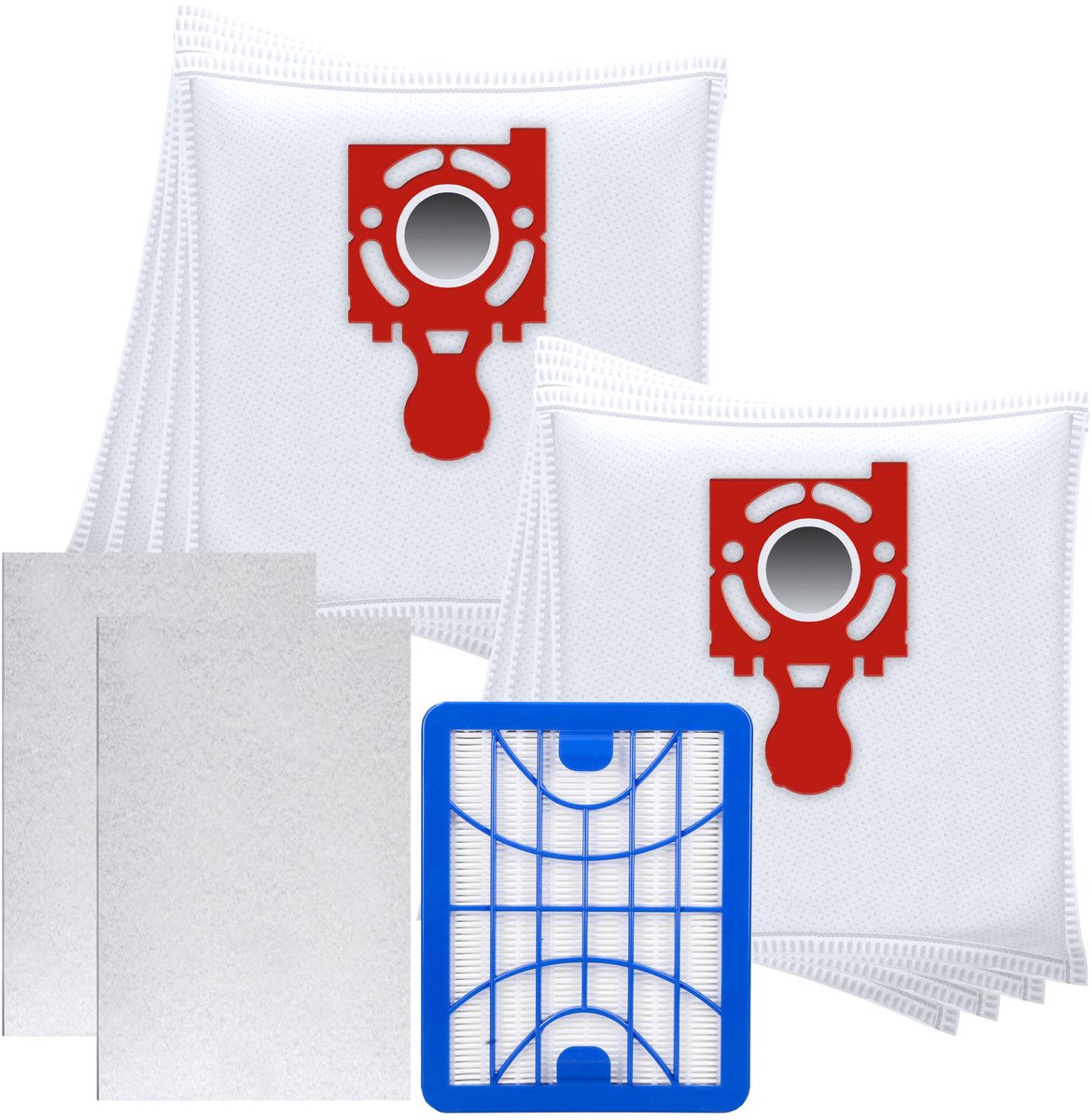 Sillar Set 8x Stofzuigerzak - microvezel - 2x Stofzuiger filter - 1x Hepa filter- vervangend - 3-laags filtersysteem - geschikt voor stofzuigers Zelmer Jupiter Magnat Maxim Solarix Twix