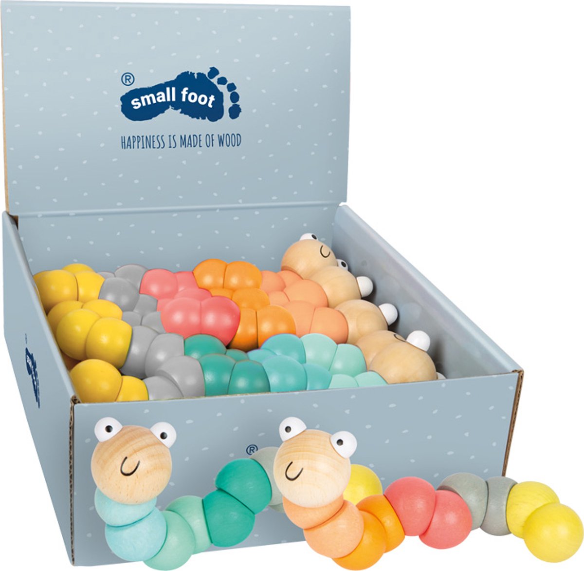 Small Foot - Houten Motoriek Rups Pastel — afbeelding 5