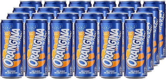 Orangina frisdrank, blikje van 33 cl, pak van 24 stuks