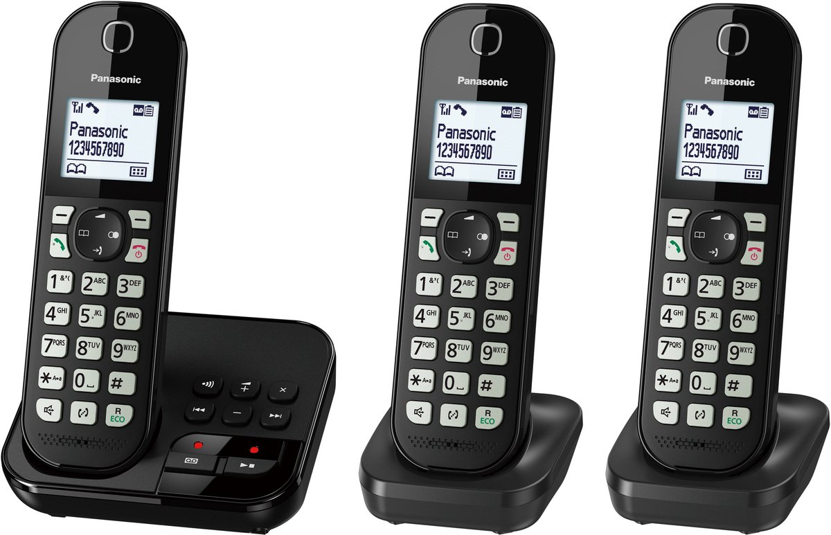 Draadloze telefoon - 3 handsets - antwoordapparaat - DECT - 463