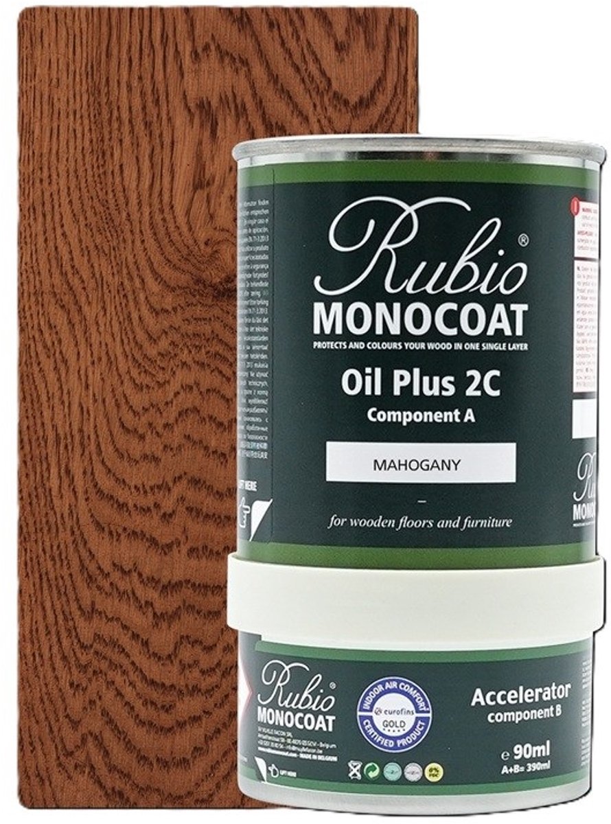 rubio monocoat oil plus 2c mahogany set 390 ml