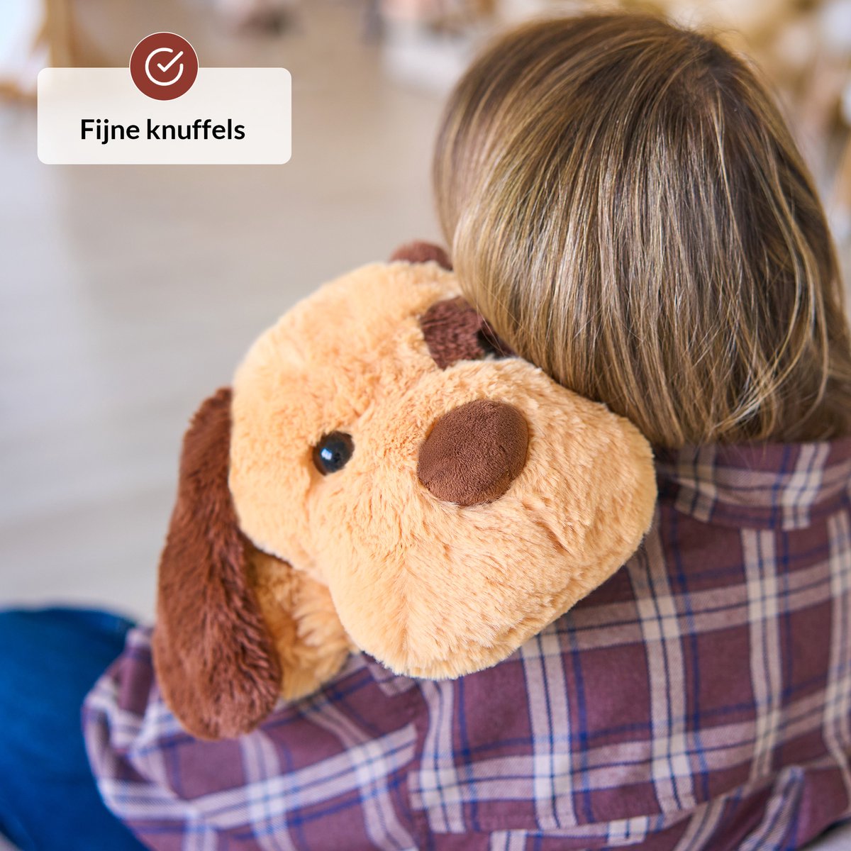 Verzwaringsknuffel Hond 2,3 KG - Weighted Stuffed Animal - Verzwaringsknuffel Volwassenen - Verzwarings Knuffel - Antistress Knuffel - Verzwaringsknuffel Kind Therapeutisch Speelgoed, Machinewasbaar - Ideaal voor Stressverlichting en Focus — afbeelding 4