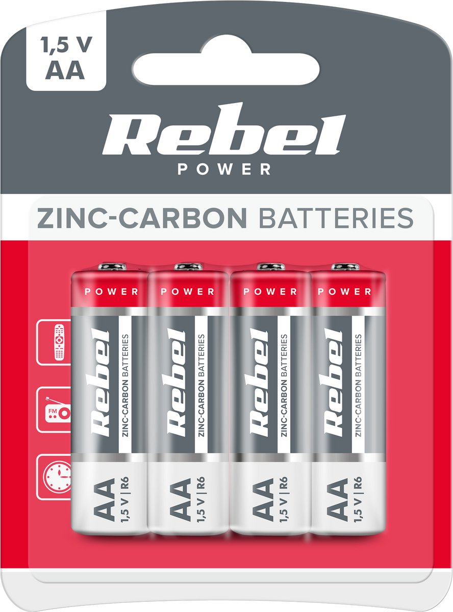 Rebel Greencell - AA Batterijen - 1.5V - 4 Stuks