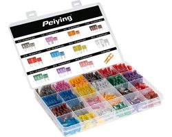 Peiying Serie - Autoverzekering Set - 250 stuks - Mini en Standaard - Amperage 2A-40A