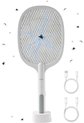 Wonact 2-in-1 Elektrische Vliegenmepper en Muggenlamp – 3000 Volt – Tegen Vliegen, Muggen, Fruitvliegjes, Motten en Meer – Met Oplaaddock en UV-Licht – Geurloos Alternatief voor Spray en Muggennet