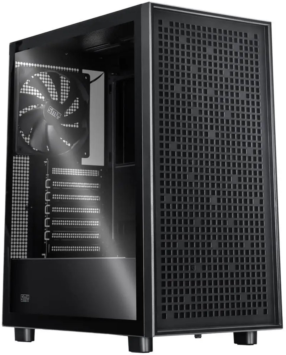 SMX Cassette - Mid Tower Behuizing ATX Tempered Glass Zwart