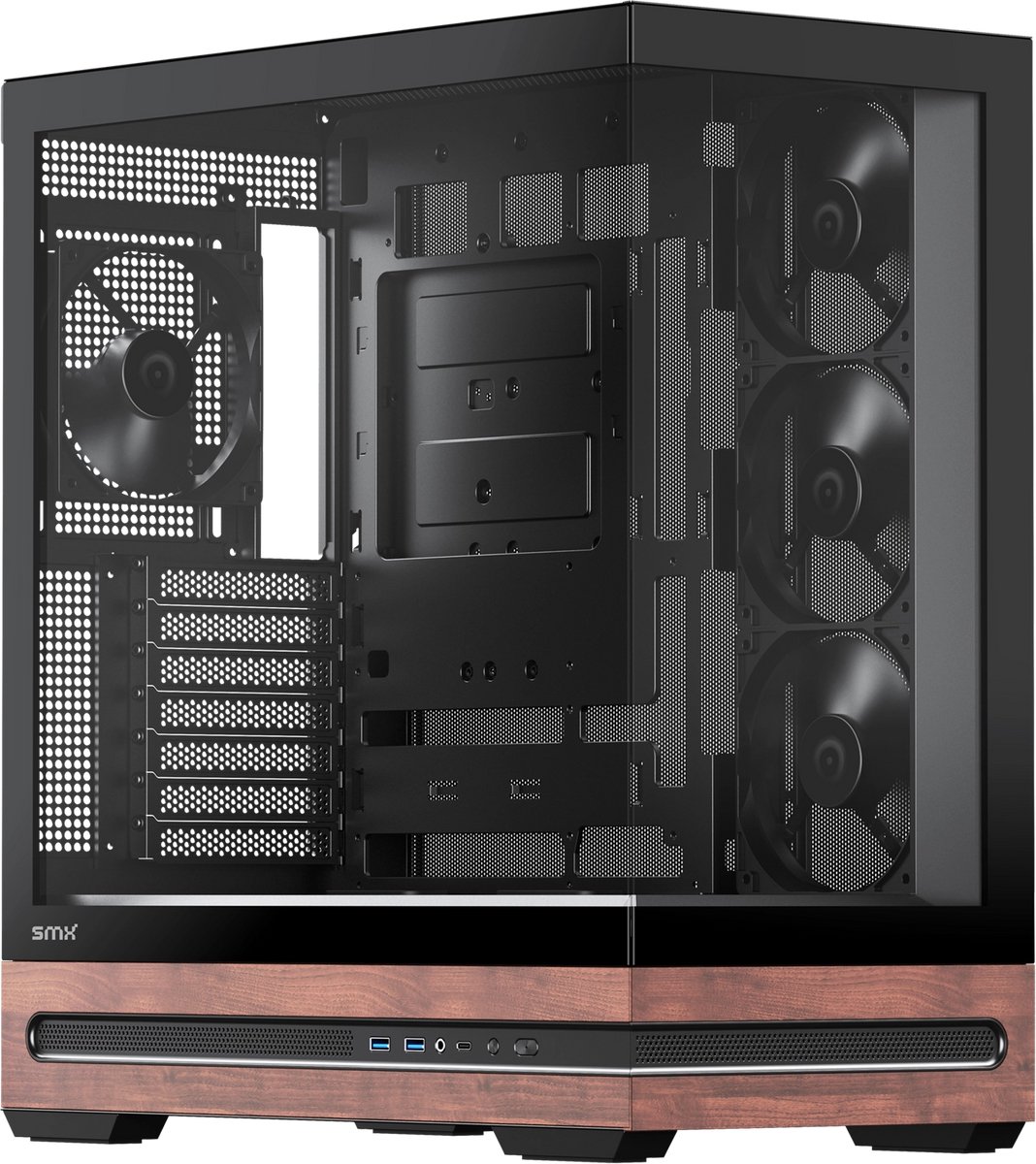 SMX Capsule - Mid Tower Behuizing ATX Tempered Glass Zwart