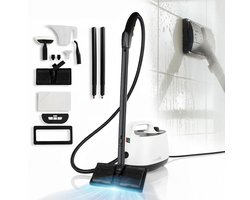 Stoomreiniger Vloer 13-Delig - Doodt 99,9% van de Bacteriën - Geen Chemicaliën - Tapijtreiniger - Vlekkenreiniger - Reinigingsmachine - Wit - CleanRite