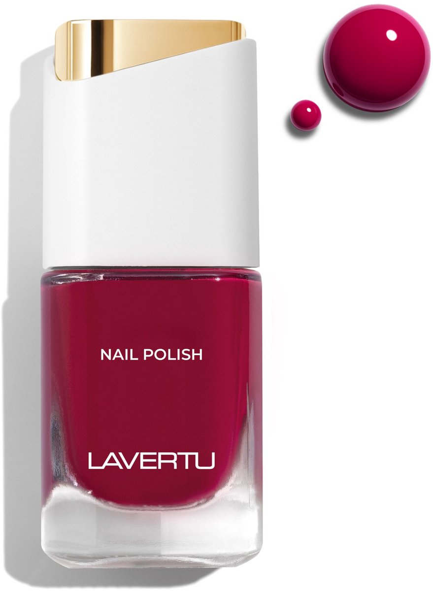 LAVERTU Nagellak Nature – 36 Diablotin Red - Langhoudende Vegan Nagellak met Natuurlijke Glans – Sneldrogend & Verzorgend – 10 ml