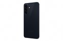 De achterkant van de Samsung Galaxy A57 5G in de kleur Awesome Navy met een drievoudige camera.