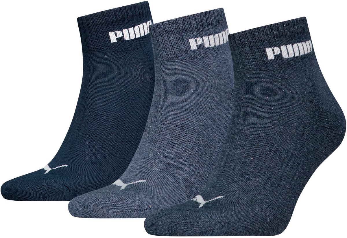 Puma Quartersokken Cushioned New Generation 3 paar quarter sokken Combo Blauw
