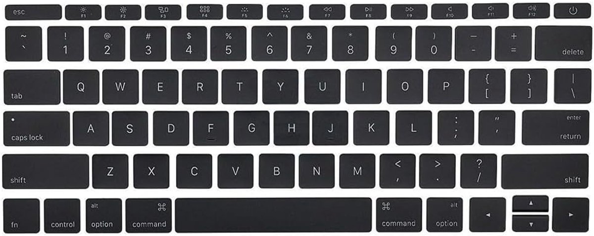 Complete Replacement Key Kit voor US Keyboard - Compatibel met MacBook Pro Retina 13 inch - 15 Inch A1989 A1990 A1932 (Zwart)
