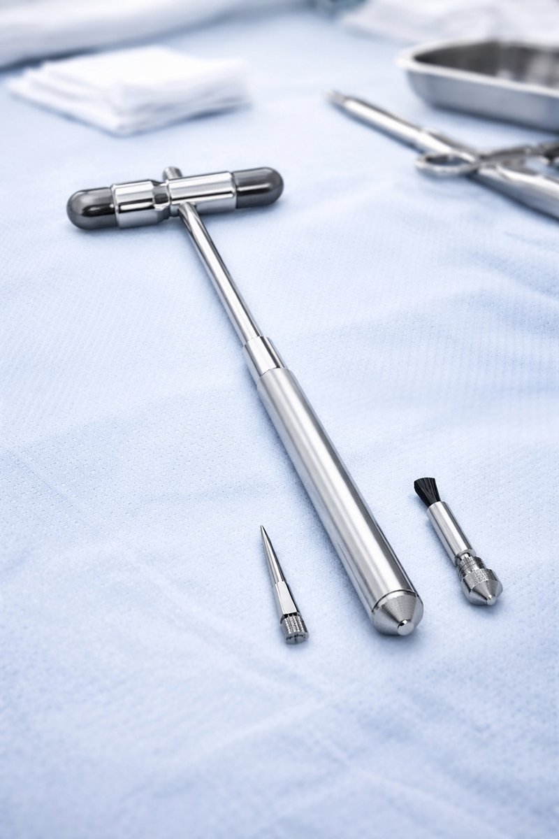 Belux Surgical Instruments / Buck Percussion Hammer 18.5CM Dubbelzijdig Neurochirurgisch Instrument