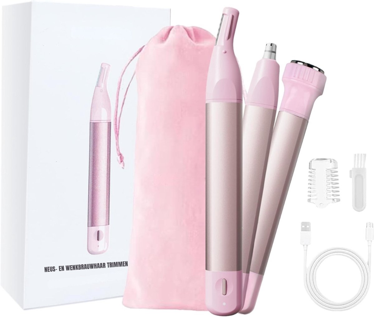 RONN® Neustrimmer Vrouwen - Neustrimmer - Roze - 15cm x 2cm x 2cm