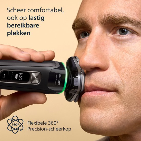 Philips Shaver i9000 Prestige Elektrisch Scheerapparaat Voor Mannen - Met Quick Clean Pod & Baardstyler- Zwart - XP9200/33