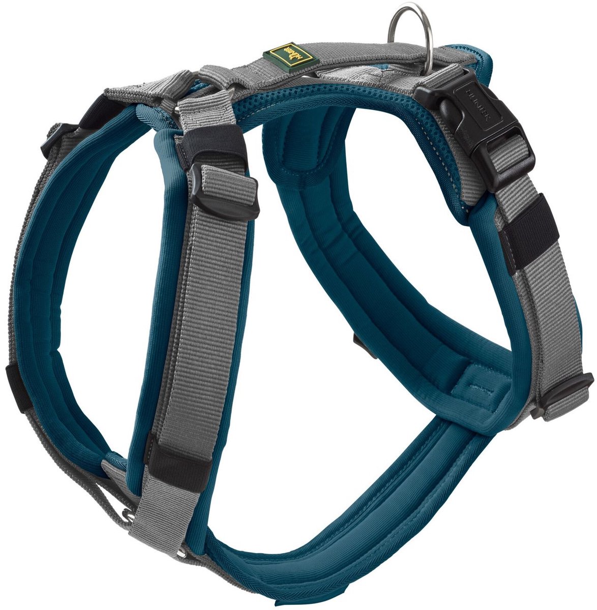 Hunter Harnas Maldon Up Petrol&Grijs - Hondentuig - 47-69 cm
