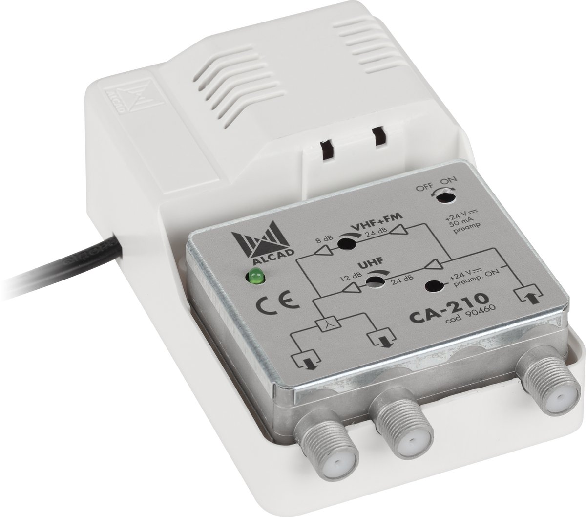 ALCAD CA-210 - Signaalversterker - 2 Uitgangen - 24V - IP20