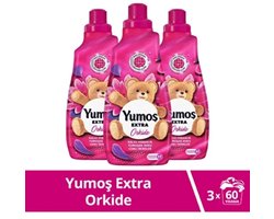 Yumos Extra Geconcentreerde Wasverzachter Orkide 3x1440 ml – Tot 180 Wasbeurten – Luxe Bloemengeur & Zijdezachte Was