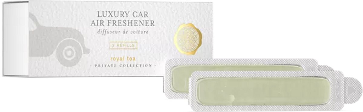 Rituals - Navulling Auto Parfum - 2x Auto Luchtverfrisser Navullingen 3 gram - Royal Tea - Groene Thee Citrus - Frisse en elegante geur - Alleen Navulling - Houten houder niet inbegrepen - Alleen 2x Refill - Autoparfum - Car Perfume