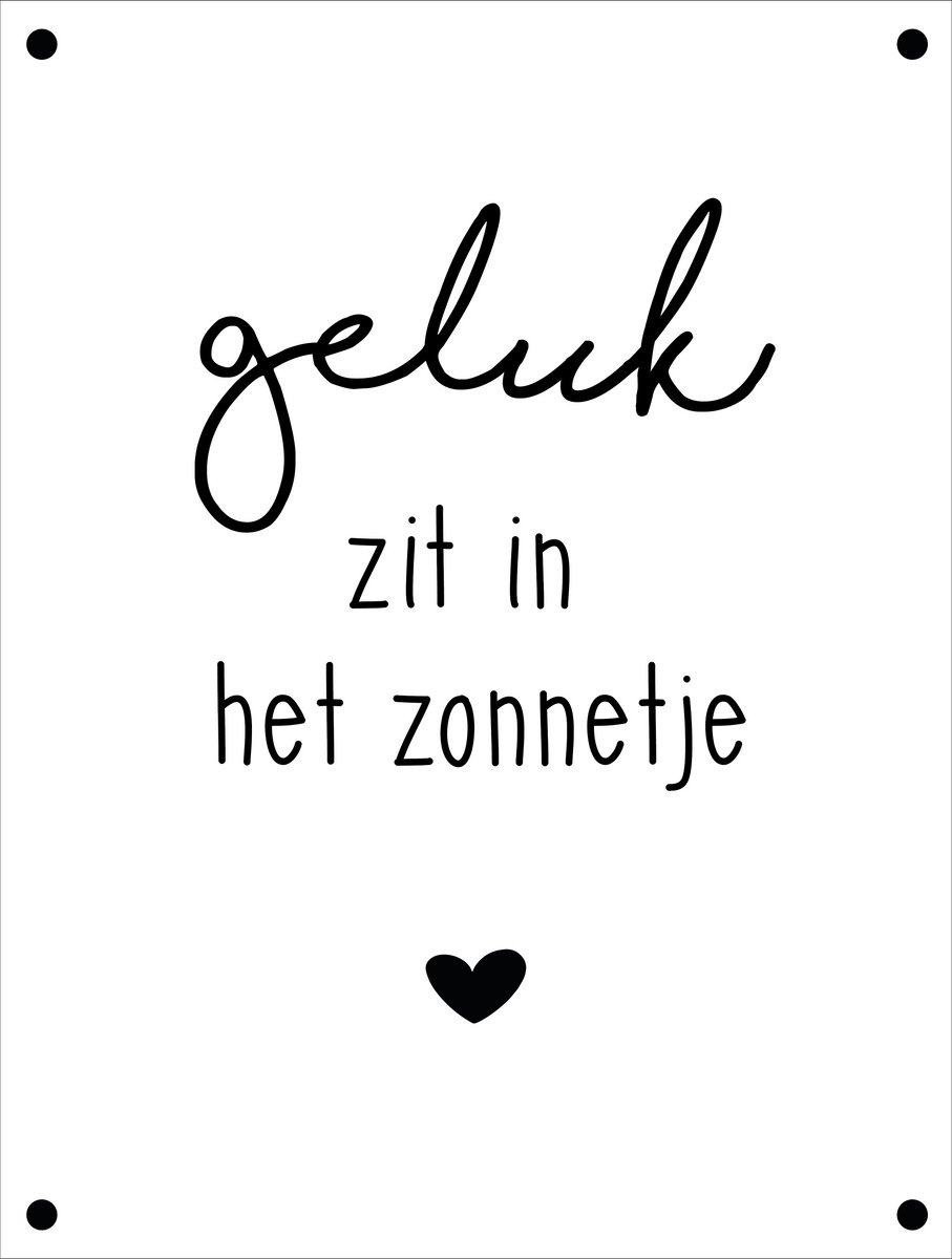 Tuinposter Geluk