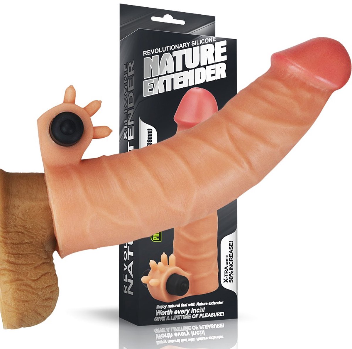 Lovetoy ADD 1.5 Serie - Penisverlenger - Verlengd met 4 cm - Realistisch Uiterlijk - Veilige TPE