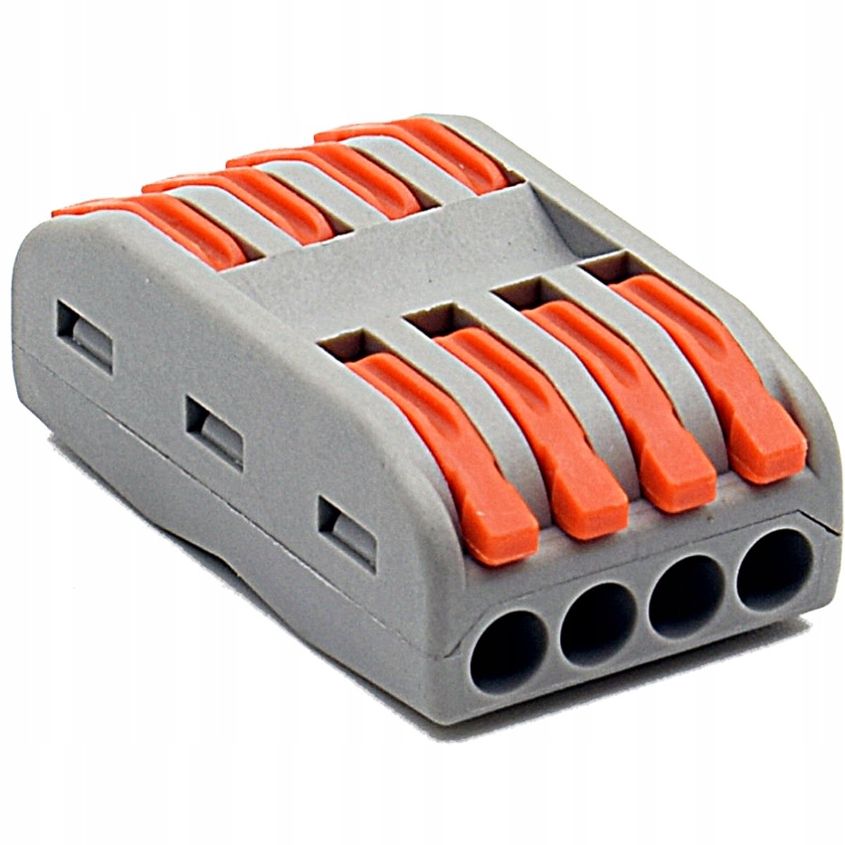 MParts - Snelkoppeling - 4x 0,08-4mm2 - 1 stuks - Lichtgrijs