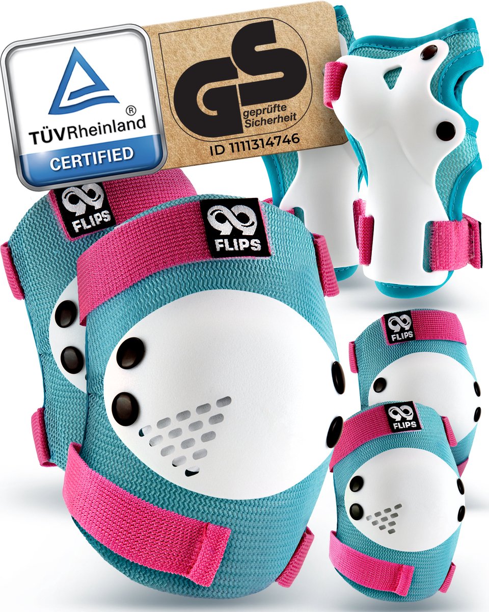 Skate Kniebeschermer Set Bescherming Kinderen Knee en Elbow Bescherming Skaten Protection Beschermset Blauw