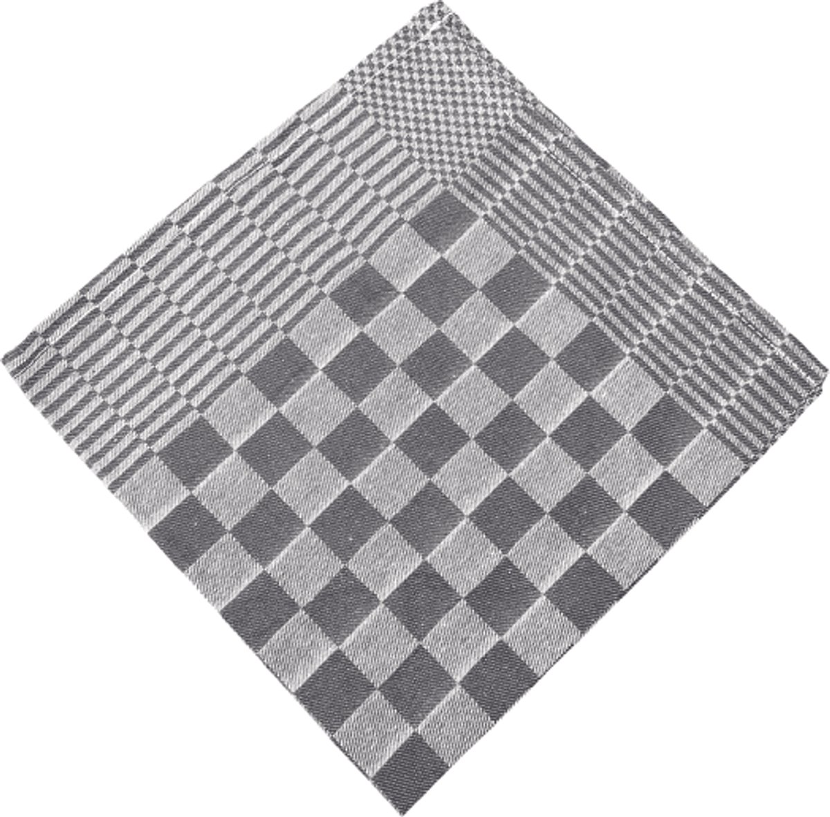 Theedoek blok ca. 65x65 cm zwart set à 6