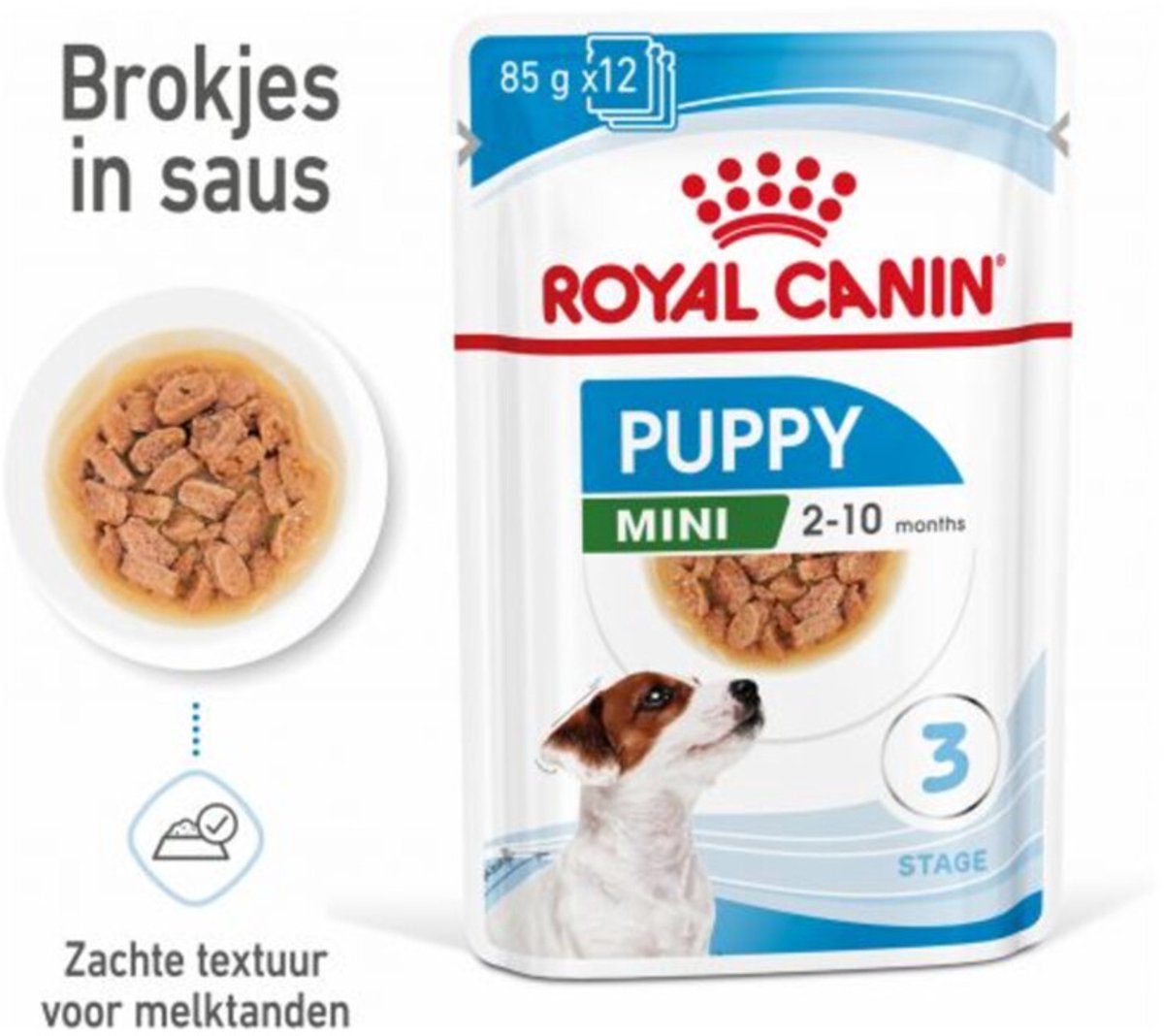 Royal Canin Mini - Puppy - 12 x 85 g - Natvoer Hond - Pouch thumbnail 7