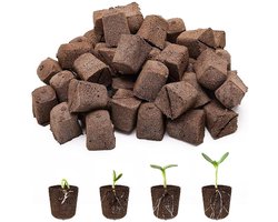 Vervangende Plantenspons - 50 Stuks - Lantengroeipluggen Voor Hydrocultuur - 3.3 X 3.6 X 2.8 Cm - Vervangende Kweeksponzen - Starterset Met Sponsjes - Geschikt Voor Hydrocultuurplantenteelt - Bruin