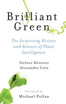 Boek 'Brilliant Green', over plantenintelligentie, met een vlieg op een venusvliegenval.