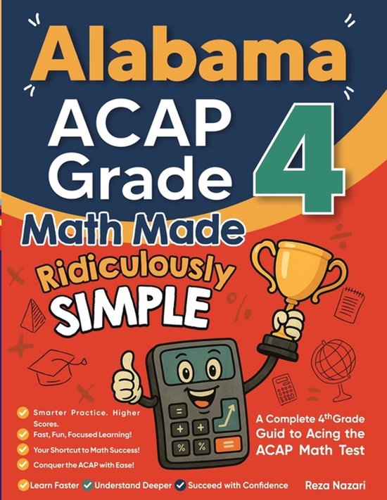 Alabama ACAP Grade 4 Math Made Ridiculously Simple - cover