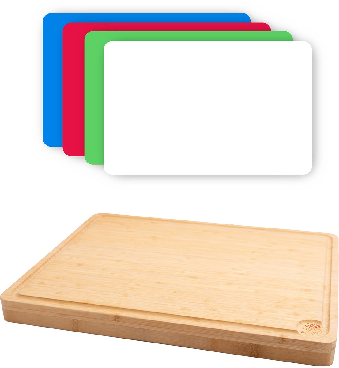 Point-Virgule - Snijplank - Met 4 inlegplaten - 45x35x4cm