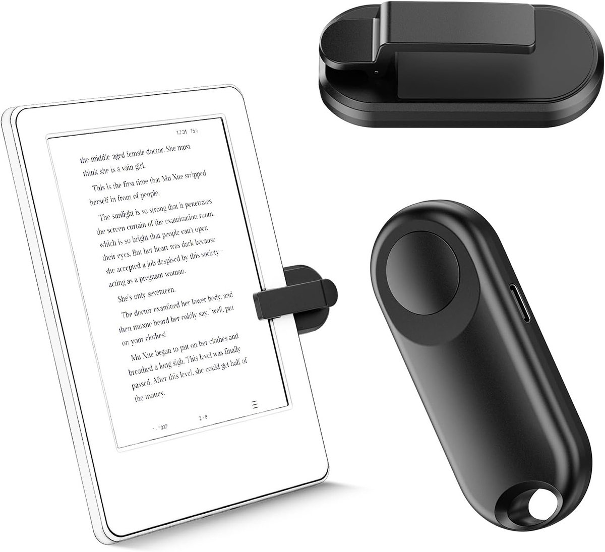 Remote Control Page Turner - Draadloze RF-Afstandsbediening Voor Pagina-Omslaan Op Touchscreen-Ereaders En Tablets