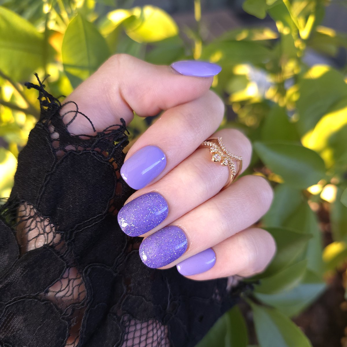 SD Press on Nails - B-24 - Plaknagels - Nagelset 20 Nagels - Lilapaars Glitter - Gellak - Nagellak - Kort Naturel - Nageltips - Nepnagels met Lijm - Kunstnagels - Nail Art - Handmade - Valse nagels - Nagelvijl - Accessoires - Korte Nagels - Naturel