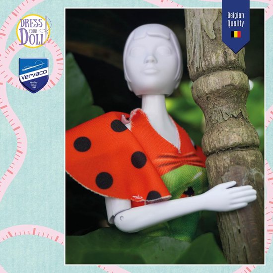 Kleed je pop - Knutselset kleding - Creatief knutselen - Dolly outfit maken - 31 x 24 cm - Meerkleurig — afbeelding 2