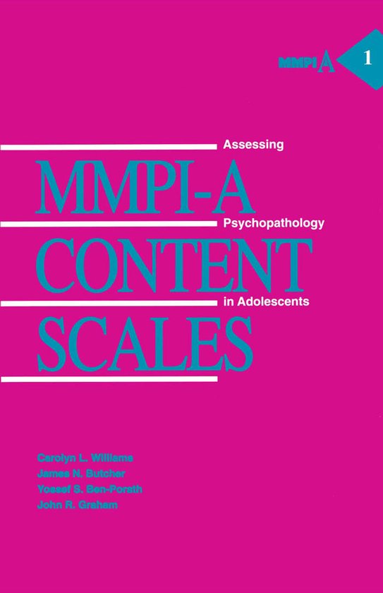 MMPI-a Monographs- Mmpi-a Content Scales - cover
