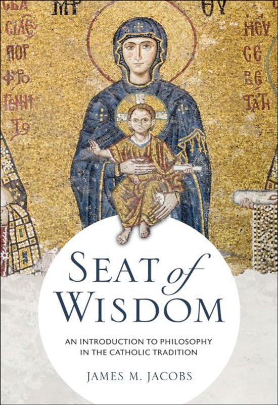 Boek 'Seat of Wisdom' met een mozaïek van de Maagd Maria en het Christuskind, en de titel in grote letters.