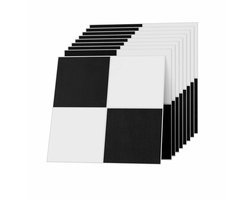 30x30cm Zelfklevende PVC Vloertegels - Zwart Wit Schaakbord Patroon Vinyl Tegels, Waterdicht & Slijtvast, Geschikt voor Woonkamer, Keuken, Badkamer, Balkon - 50 stuks (4,5 m²)