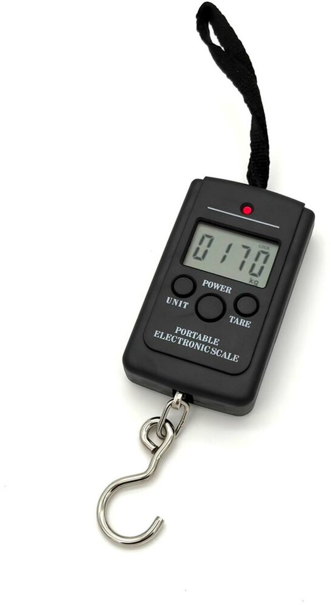 Digitale Kofferweegschaal 40 kg – Bagageweegschaal – Koffer Wegen – Hangweegschaal – Reis Weegschaal – Inclusief Batterijen – Zwart